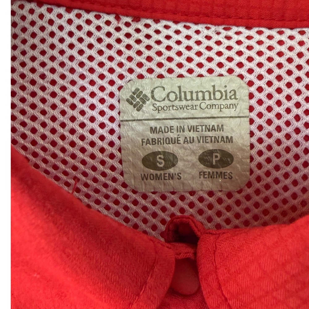 Columbia Sportswear PFG women's small red Tamiami II long-sleeve fishing shirt - Picture 2 of 10